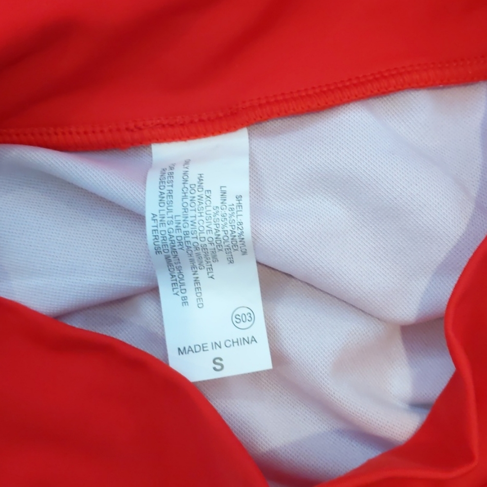 NWOT white and red bikini set 36D S - Picture 6 of 8